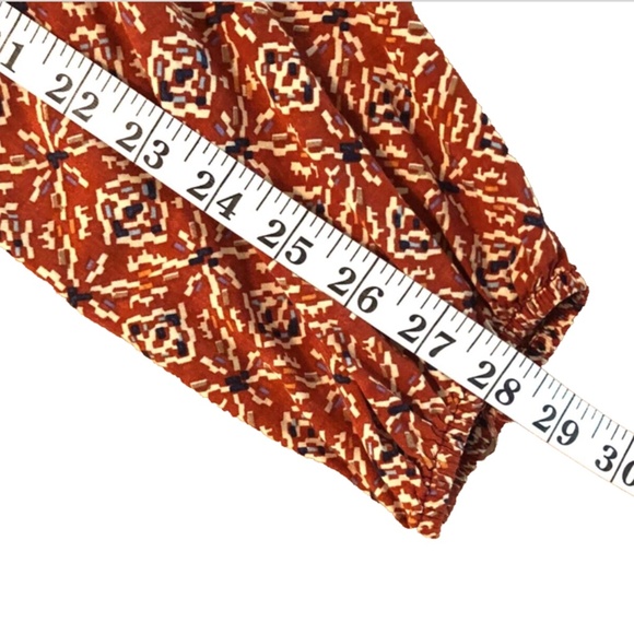 Women’s Red Geometric Relaxed Fit Boho Tunic - Picture 13 of 16